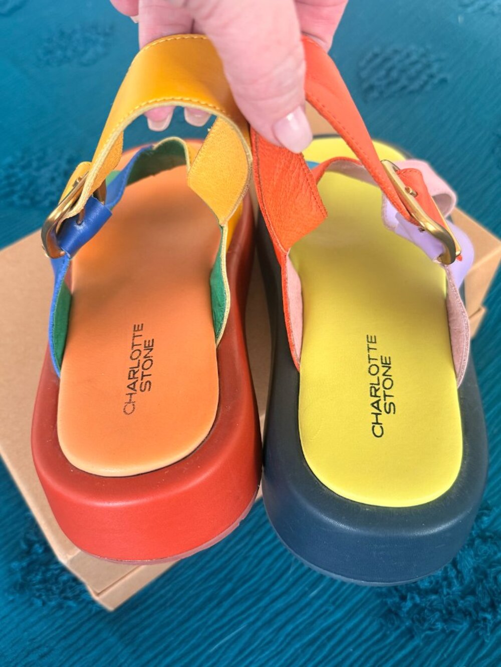 CHARLOTTE STONE Anto Slingback Chunky Sandals - Size 10 - Picture 11 of 12